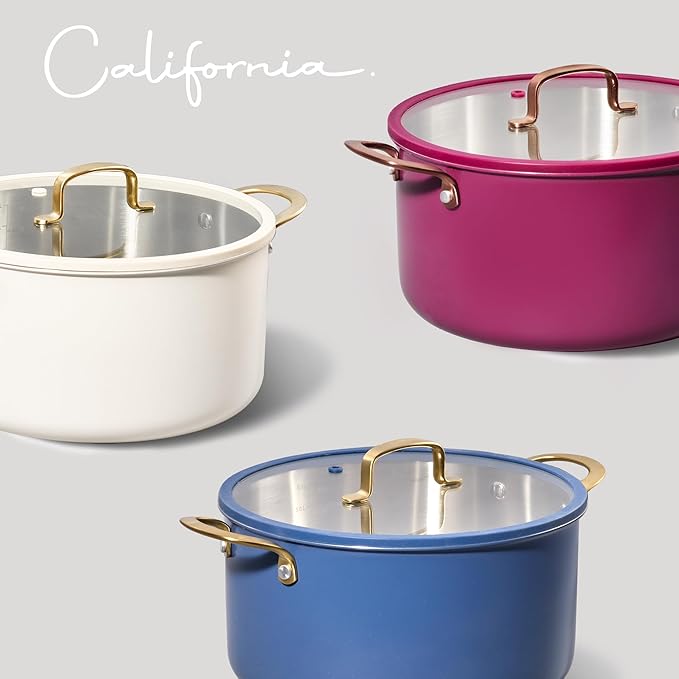 CAROTE 8QT Full Clad Tri Ply Stainless Steel Stock Pot with Lid, Kitchen Stockpot Soup Pot, Outer Ceramic Layer, Even Heating, All Stoves Compatible, Oven & Dishwasher Safe, Stay Cool Handle, White - Image 9