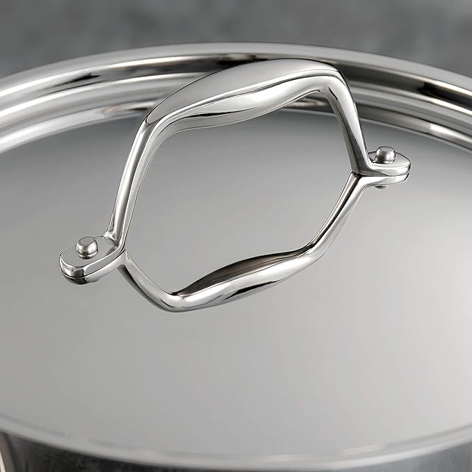 Tramontina Signature Tri-Ply Clad Stainless Steel 8-Quart Stock Pot with Lid, Induction-Ready Pasta Pot, Dishwasher-Safe, NSF-Certified, Made in Brazil - Image 5