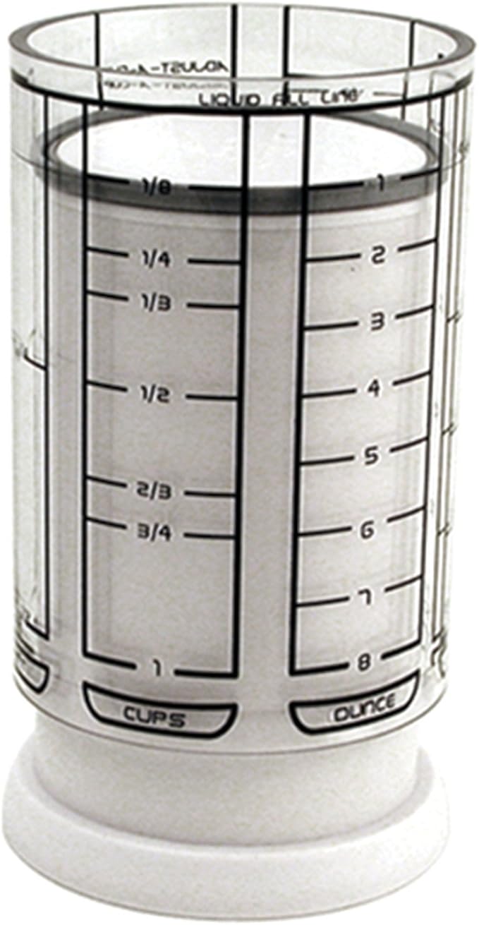 KitchenArt 1 Cup Adjust-A-Cup, Plastic, White by KitchenArt
