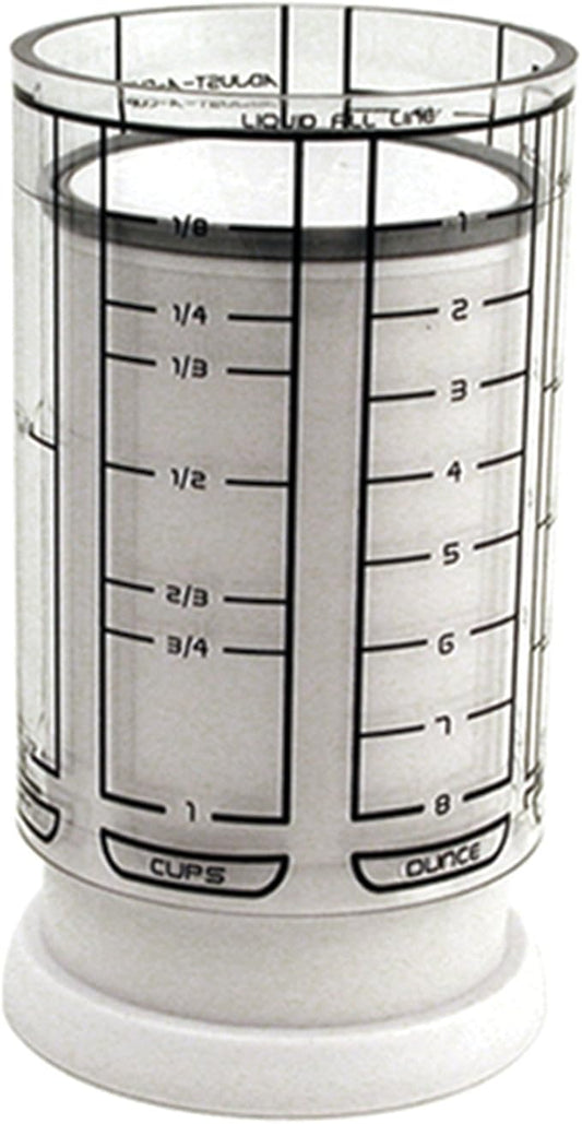 KitchenArt 1 Cup Adjust-A-Cup, Plastic, White by KitchenArt