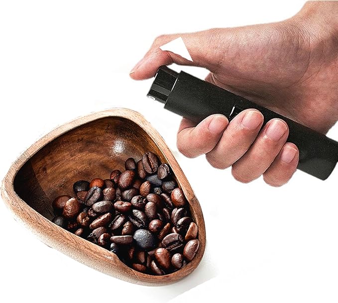 Coffee Bean Sabeli Wood Set:Bean Bowl,Spray Bottle,Measuring Spoon for Milk Tea & Coffee
