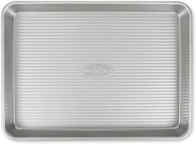 USA Pan Bakeware Nonstick Quarter Sheet Pan, Baking Sheet Aluminized Steel, Pan Measures: 13 x 9.5 x 1 inches by USAPan