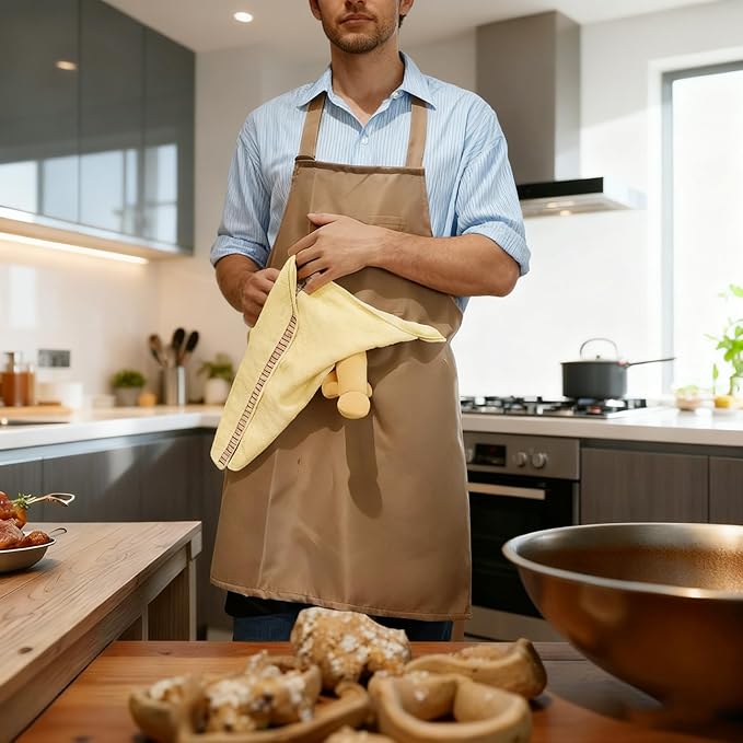 New Chef's Prank Apron, Creative Prank Aprons for Men,Funny The Ultimate Gag Gift, Surprise Hiding In The Pocket Gifts