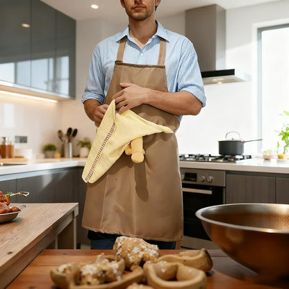 New Chef's Prank Apron, Creative Prank Aprons for Men,Funny The Ultimate Gag Gift, Surprise Hiding In The Pocket Gifts