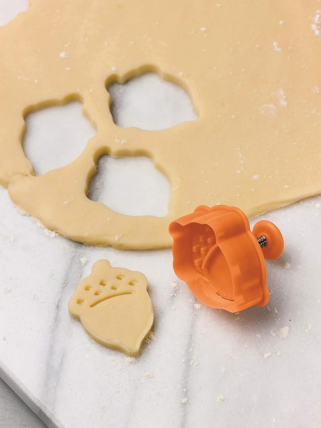Fox Run Harvest Autumn Leaves 2" Pastry/Cookie/Pie/Fondant Stampers and Cutters, 4-Piece Set, Multicolor
