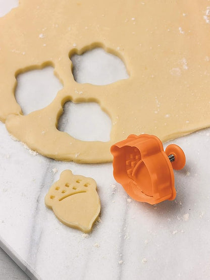 Fox Run Harvest Autumn Leaves 2" Pastry/Cookie/Pie/Fondant Stampers and Cutters, 4-Piece Set, Multicolor