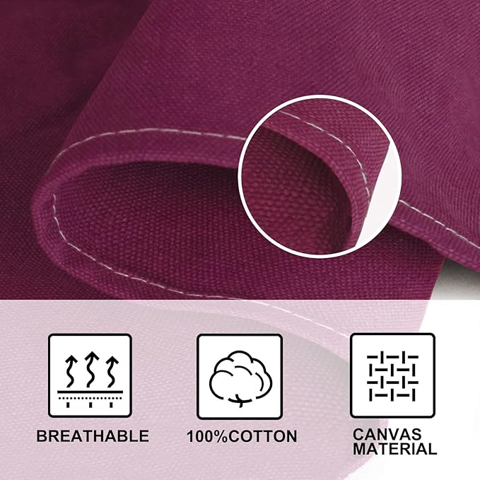 OUNLEN Chef Apron for Men Women Canvas Aprons with 3 Pockets Cross Back Resistant Work Apron for Cooking - Image 4