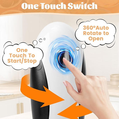 Electric Can Opener,USB Rechargeable Can Opener,One-Touch Cordless Can Opener,Smooth Edge,Hands Free,Food Safety,Kitchen Gadget Battery Operated,Automatic Can Openers for Seniors - Image 2