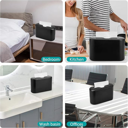 Multifold Paper Towel Dispenser Countertop, Commercial Hand Towel Dispenser for Bathroom Kitchen Home, Trifold/C Fold/Z Fold Napkin Dispenser, Abs Plastic - Non-Slip, Black