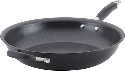 Anolon Advanced Home Hard Anodized Nonstick Frying Pan, 14.5 Inch – Large Skillet with Helper Handle, 14 Inch Nonstick Frying Pan, Durable Cookware - Onyx by Anolon