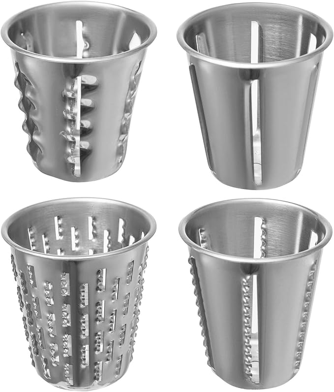VEVOR Rotary Cheese Grater, Zinc Alloy Rotary Vegetable Mandoline, Manual Cheese Mandoline w/ 5 Stainless Steel Cutting Cones, Manual Vegetable Grater w/ 2.5L Bowl, Rotary Shredder w/Suction Base - Image 9