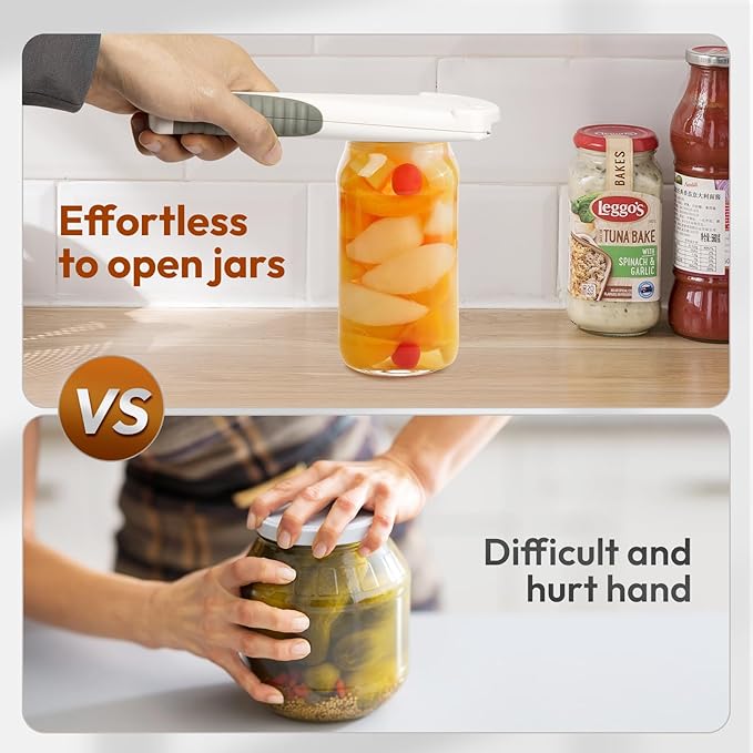 Jar Opener for Seniors, Ideal Bottle Opener, Easy Grip Jar Opener & Under Cabinet Car Opener Effortless to Unscrew Any-Sized Lid, Essential Kitchen Gadgets for Weak Hands or Arthritis - Image 2