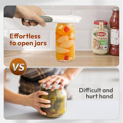 Jar Opener for Seniors, Ideal Bottle Opener, Easy Grip Jar Opener & Under Cabinet Car Opener Effortless to Unscrew Any-Sized Lid, Essential Kitchen Gadgets for Weak Hands or Arthritis - Image 2