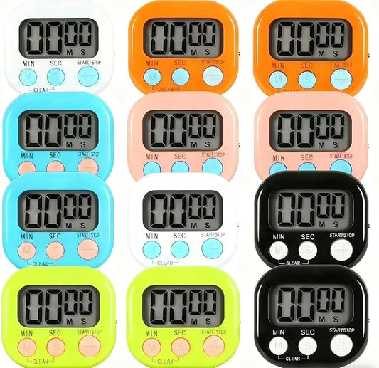 12 Pack Multi-Function Electronic Timer, Learning Management, Suitable for Kitchen, Study, Work, Exercise Training, Outdoor Activities(not Including Battery) by Unknown