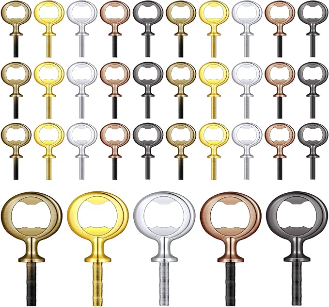 Patelai 30 Pieces Metal Bottle Opener Kit Blank Stainless Steel Bottle Opener Inserts Hardware for Wedding Wine Party DIY Project Craft Wood Turning by Patelai