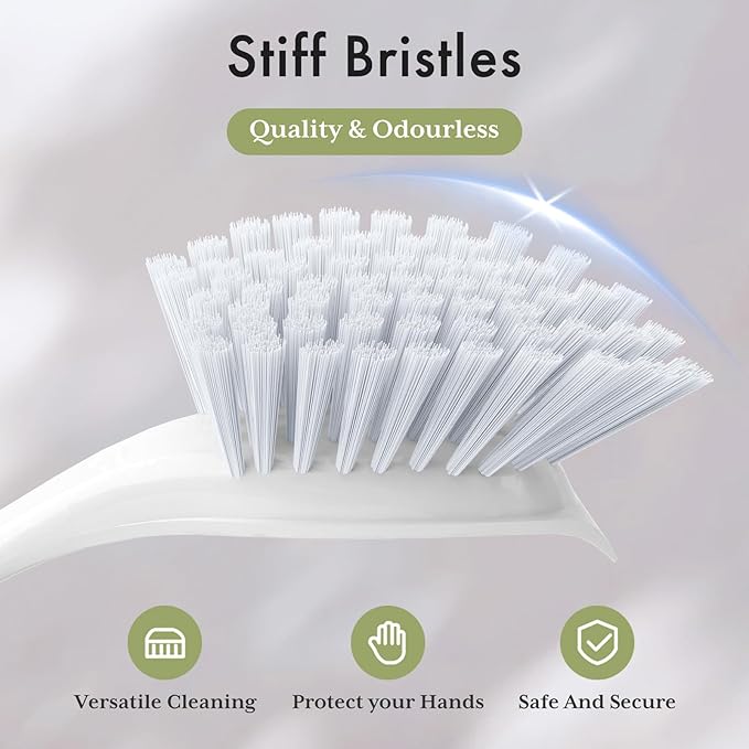 Amazer Dish Brush with Handle, 2 Pack Kitchen Scrub Brushes for Cleaning, Dish Scrubber with Stiff Bristles for Sink, Pots, Pans - Image 3