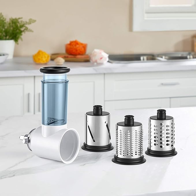 Slicer Shredder Attachment for KitchenAid Stand Mixer, Cheese Grater Attachment for KitchenAid Stand Mixer, Food Processor with 3 Blades by HOZODO - Image 3