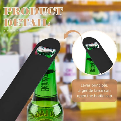 24 Pack Flat Beer Bottle Opener 5 inch Heavy Duty Stainless Steel Flat Bottle Opener Metal Beer Bottle Openers Black Beer Openers for Bartender Kitchen Bar or Restaurant (Black, 5 inch) - Image 4