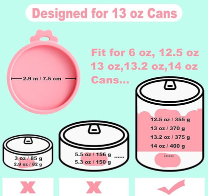 Comtim Dog Food Can Covers Lids for 12.5 oz 13 oz 13.5 oz Cans, Silicone Can Lids for Dog Food, Dog Wet Food Lids Pet Can Toppers Can Covers for Canned Goods,Easy to Clean & No Smell in Refrigerator