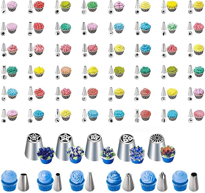 530Pcs Cake Decorating Kit Baking Supplies Cake Turntable Baking Accessories Tools for Beginners and Pros - Image 4