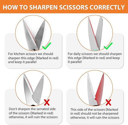Longzon 6-in-1 Knife Sharpener 5 Stage with Cut-Resistant Glove, Manual Kitchen Tool for Straight & Serrated Knives, Quickly Sharpens Restores & Polishes Dull Blades Safe for Home Kitchen - Image 5