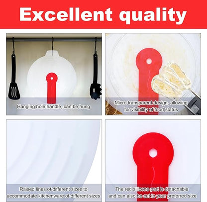 Splatter Guard for Mixer,Hand Mixer Splatter Guard,Cooking Splash Guard for Mixer,Mixing Bowl Shield,Splatter Guard Cover Lids For Pots and Pans&Mixing Bowl Splatter Guard