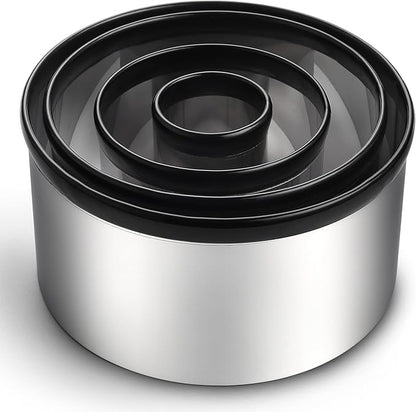 Spring Chef Large Dough Blender & Biscuit Cutter Set, Heavy Duty Stainless Steel Professional Pastry Cutter, Soft Grip, Black - Image 8