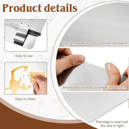Ferraycle 2 Packs Stainless Steel Fryer Splash Guard Commercial Side Stove Splash Splatter Guard for Stop Oil from Splattering (20-1/2" W X 7.01'' H) - Image 3