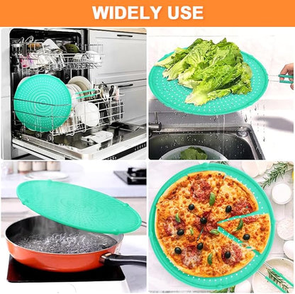 Splatter Screen for Frying Pan, Grease Splatter Guard, Heat-Resistant Splatter Guards for Frying, Silicone Splatter Guard for Everyday Cooking, Dishwasher Safe, Green （16in×12in×0.5in) - Image 5