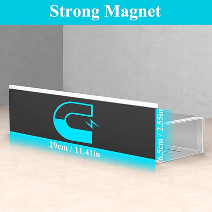 HuggieGems 4 Pack Magnetic Spice Storage Rack Organizer for Refrigerator and Oven, Silver Fridge Organizers and Storage - Image 3