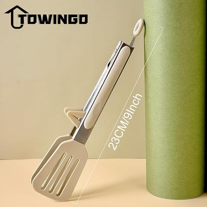 Kitchen Tongs, 9 Inch Tongs for Cooking with Silicone Tips, Food Grade Small Silicone Tongs, Mini Serving Tongs for Nonstick Pans, BBQ, Salad, Set of 3, White - Image 5