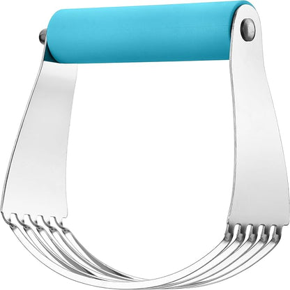 Spring Chef Large Dough Blender for Baking, Heavy Duty Dough Cutter Tool, Stainless Steel Puff Pastry Cutter Tool with Sharp Blades, Dishwasher Safe Manual Pastry Blender for Easy Mixing - Teal - Image 8