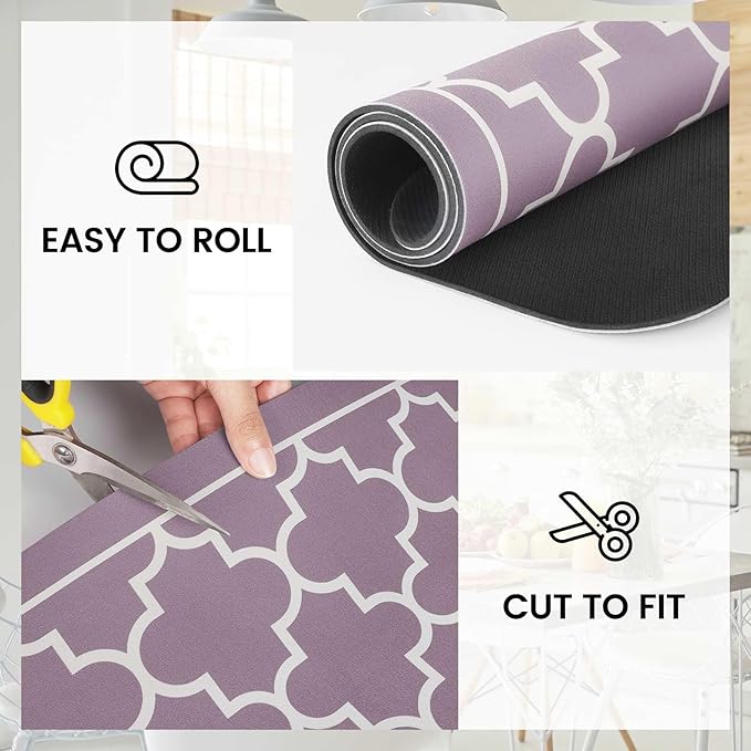 WISELIFE Dish Drying Mat Super Absorbent Drying Mat Large Dish Drying Mats for Kitchen Counter Easy Clean Dish Mat Kitchen Drying Mat16"x 24" Stylish Purple - Image 5
