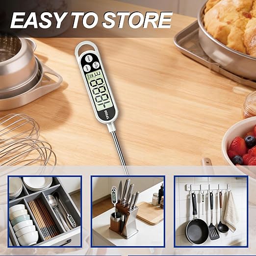 Electronic Digital Display Thermometer, 304 Long Probe, Suitable for Kitchen Cooking, BBQ, with Waterproof Feature and Capable of Sensitive and Rapid Measurement. - Image 6