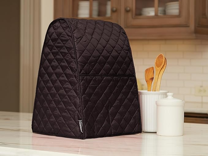 Covermates Keepsakes Mixer Cover Dust Protection - Stain Resistant - Washable Appliance Cover, Black