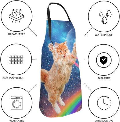 Funny Apron Polyester Grooming Aprons with Pocket for Cooking Kitchen Grilling Adults