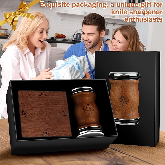 Rolling Knife Sharpener Tool Kit, Multi-Angle Magnetic Roller Sharpeners for Kitchen Knives, Diamond&Ceramic Knife Sharpening System Set, Offers 12&15&20&25 Degree Sharpening - Image 6