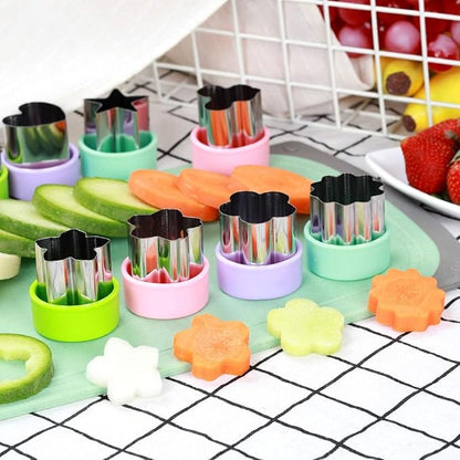 Vegetable Cutter Shapes Set (8 Pack) – 1.5" Stainless Steel Mini Cookie & Fruit Cutters for Kids, Bento Lunch, Sandwich, Fondant, Cheese, Baking & Food Prep - Image 4