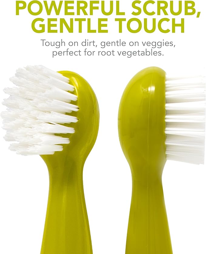 Joie Potato Scrub Brush, Ergonomic Easy Grip Handle, Ideal for Cleaning Vegetables and Fruits, Small and Compact, Handy Kitchen Gadget, BPA-Free, Dishwasher Safe, Green - Image 5