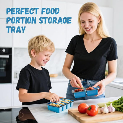 GORCI Silicone Freezer Tray With Lid, 4 Large 2 Cup Soup Freezer Molds, Soup Freezer Container for Meal Prepping, Large Ice Cube Tray， Perfect for Storing Leftovers, Sauces, Lasagna, 2-Pack - Image 5