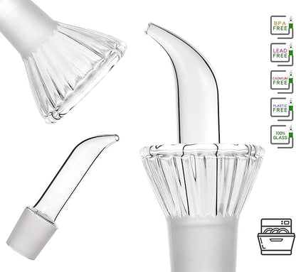 HAIZEEN 8oz/240ml Olive Oil Bottle Dispenser/Glass Cruet with DRIPLESS POUR SPOUT for Kitchen and BBQ - Image 5