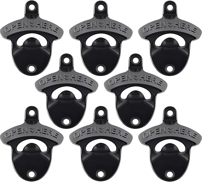 Wall Mounted Bottle Opener, Bulk Post Mount Soda Cap Opener for Bar KTV Hotels (8 PCS) by Wallmountedbottleopener
