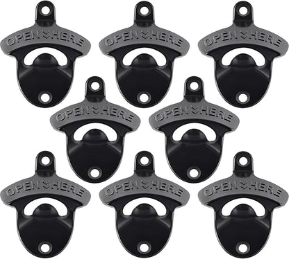 Wall Mounted Bottle Opener, Bulk Post Mount Soda Cap Opener for Bar KTV Hotels (8 PCS) by Wallmountedbottleopener