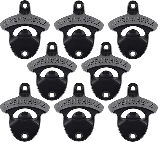 Wall Mounted Bottle Opener, Bulk Post Mount Soda Cap Opener for Bar KTV Hotels (8 PCS) by Wallmountedbottleopener