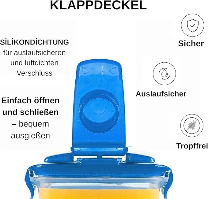 LocknLock Aqua Fridge Door Water Jug with Handle BPA Free Plastic Pitcher with Flip Top Lid Perfect for Making Teas and Juices, 3 Quarts, Blue - Image 6