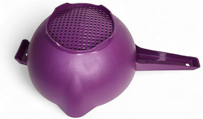 Tupperware 2 Quart Colander Strainer with Handle in Purple
