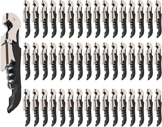 Kit-Home Professional Waiter Corkscrew Wine Openers Set (50 PCS),Upgraded with Heavy Duty Stainless Steel Hinges Wine Key for Restaurant Waiters, Sommelier, Bartenders by Kit-Home
