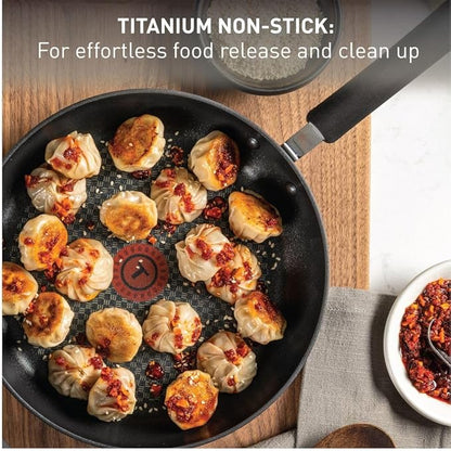 T-Fal Ultimate Hard Anodized Non Stick Jumbo Cooker With Lid & Helper Handle 5 Quart, Oven Broiler Safe 400F, Lid Safe 350F, Cookware, Deep Frying Pan, Skillet, Pots and Pans, Dishwasher Safe, Onyx - Image 3