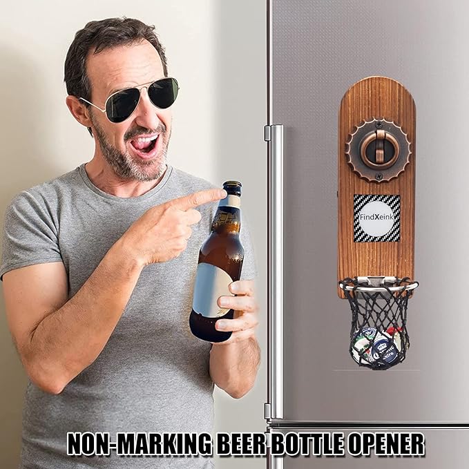 Beer Bottle Openers with DIY Ink Screen, Traceless Bottle Opener Wall Mounted, Can Custom Picture/Medical ID/Contact Information, Bar Accessories for Kitchen, Ideal Beer Gifts for Men