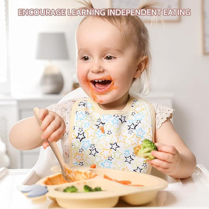 Silicone Baby Feeding Spoons, Training Spoon Self-feeding, First Stage Infant Soft-Tip Easy on Gums, Utensils Supplies, Dishwasher & Boil-proof, 6 Pack - Image 6